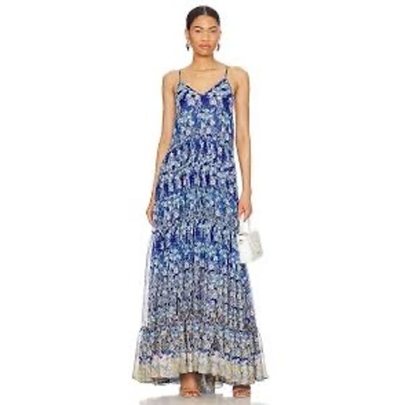 Misa Los Angeles Women's Kali Maxi Dress in Lapis Ombre Size Small - Picture 3 of 9